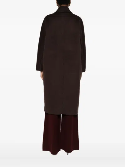 Max Mara Oversized Coat In Cashmere, Alpaca And Wool In Brown