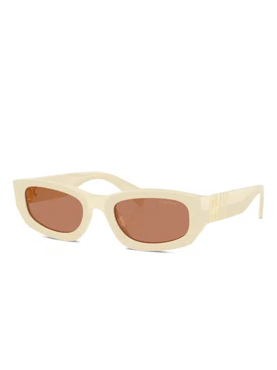 Miu Miu Sonnenbrille Mit Geometrischem Gestell In Neutral