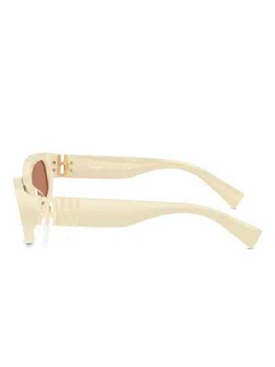 Miu Miu Sonnenbrille Mit Geometrischem Gestell In Neutral