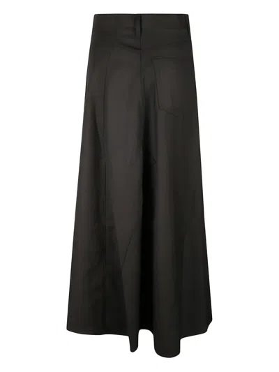 Junya Watanabe Wrap Front Skirt In Wool In Black