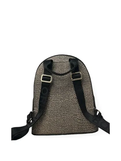 Borbonese Abstract-pattern Backpack In Silver