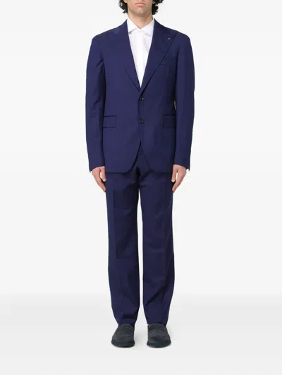 Tagliatore Single-breasted Suit In Blue