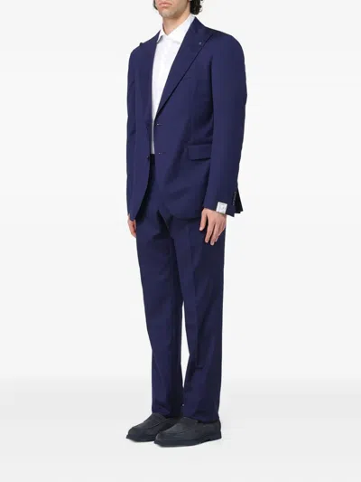 Tagliatore Single-breasted Suit In Blue