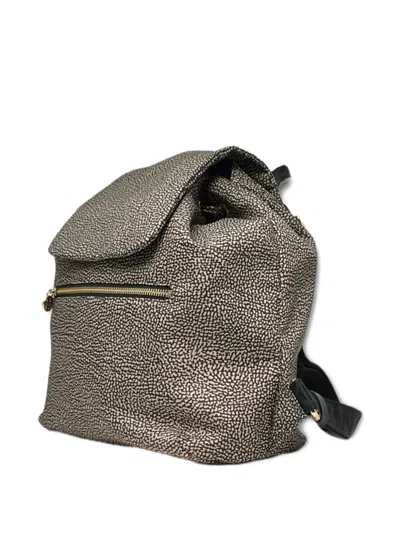 Borbonese Medium Zaino Backpack In Brown