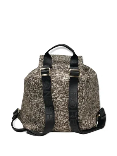 Borbonese Medium Zaino Backpack In Brown