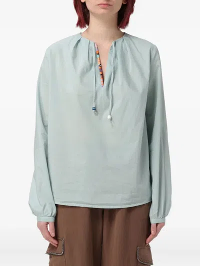 Bazar Deluxe Bead-embellished Blouse In Blue