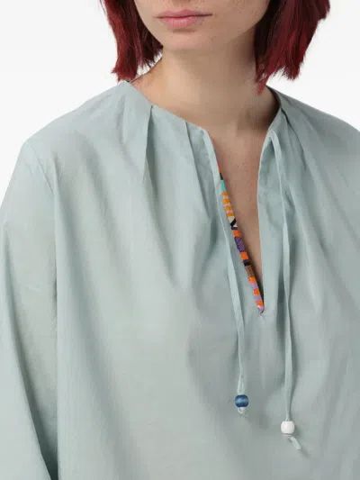 Bazar Deluxe Bead-embellished Blouse In Blue