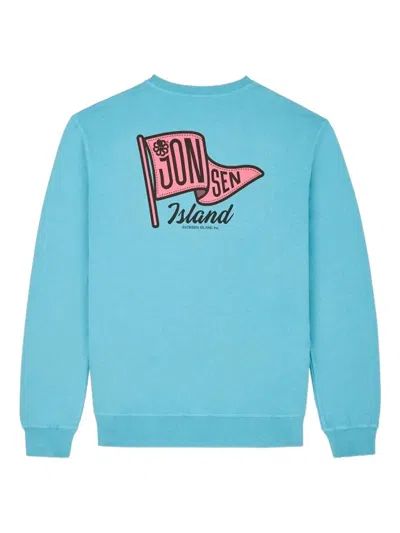 Jonsen Island Gustavo Logo-print Sweatshirt In Blue