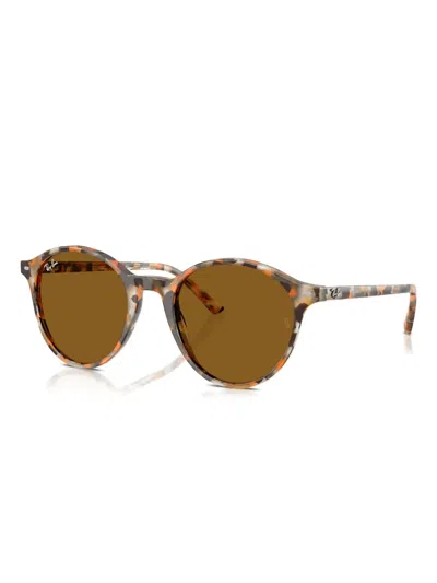 Ray Ban Bernard Round-frame Sunglasses In Brown
