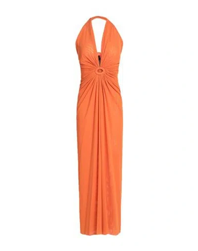 Fisico Cristina Ferrari Fisico Woman Maxi Dress Orange Size L Polyamide, Elastane In Orange