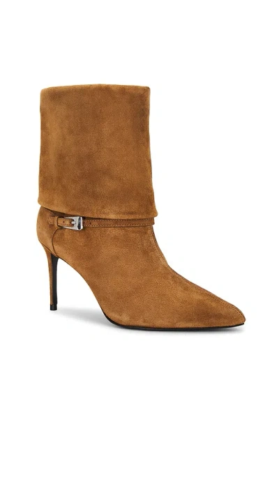 Black Suede Studio Simone 80 Boot In Blue