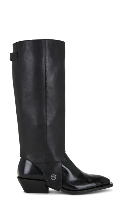 Alohas 30mm Detachable-panel Boots In Black