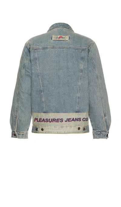 Pleasures Park Insulated Denim Jacket In Blue