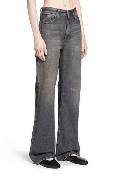 6397 Woman Grey Jeans In Gray