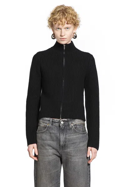 6397 Woman Black Sweatshirts In Black