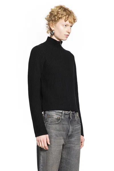 6397 Woman Black Sweatshirts In Black