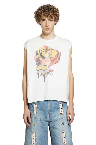 Kapital Man White T-shirts & Tank Tops In White