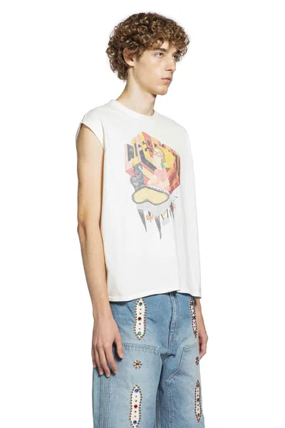 Kapital Man White T-shirts & Tank Tops In White