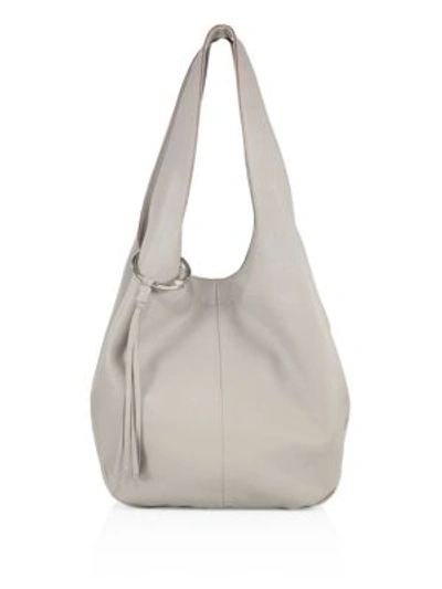 Elizabeth And James Finley Leather Shopper Bag In Dove Grey