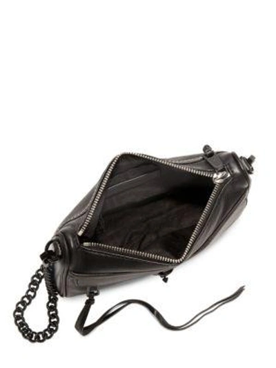 Shop Rebecca Minkoff Mini Mac Leather Crossbody Bag In Black