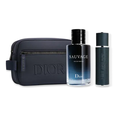 Dior Sauvage Eau De Parfum And Travel Spray Gift Set In Blue
