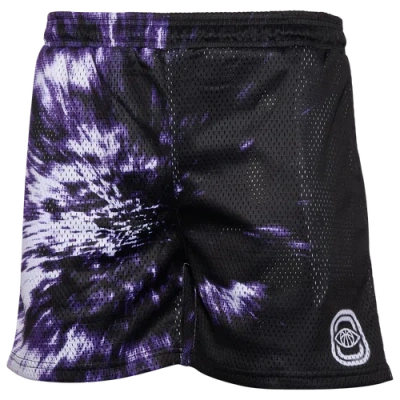 Overtime Mens  Motion Blur Mesh Shorts In Black