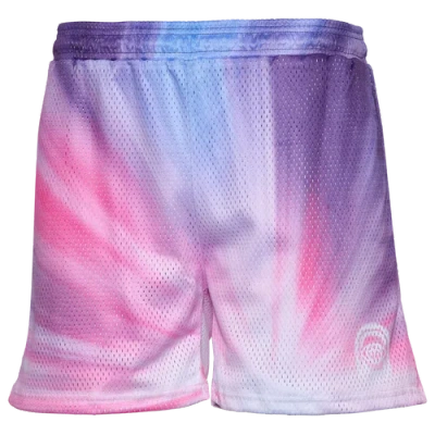 Overtime Mens  Motion Blur Mesh Shorts In Multi
