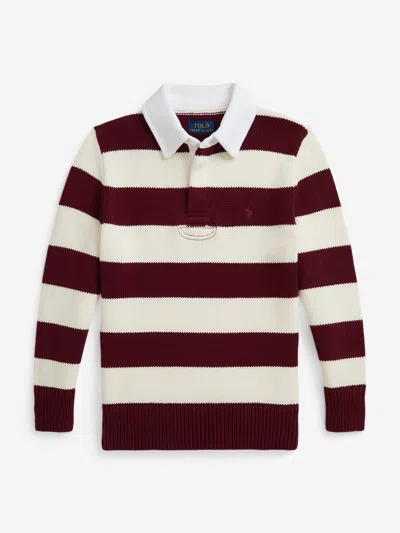Ralph Lauren Boys Striped Rugby Pullover In Multi