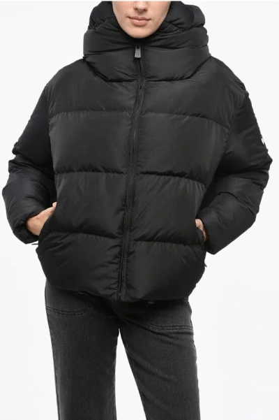 Bacon Quilted Cloud Down Jacket With Front Zip Grösse Xs In Black