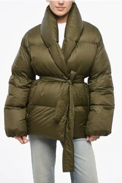 Bacon Nylon Dada Down Jacket With Wrap Design Grösse L In Green