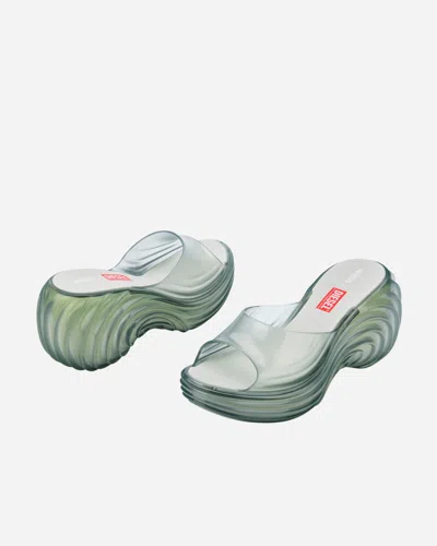 Diesel Transparent Melissa Edition Quantum Platform Heeled Sandals In Multi