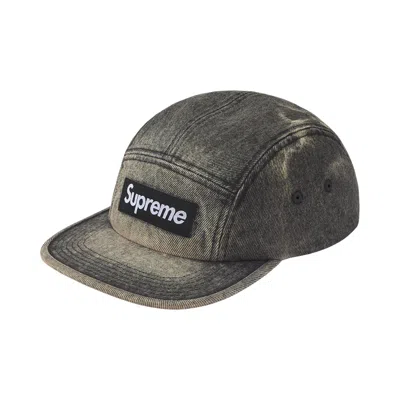 Pre-owned Supreme Denim Camp Cap 'washed Black' | Men's Size Onesize