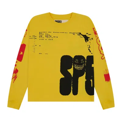 Pre-owned Sp5der X-ray Long-sleeve Tee 'yellow' | Men's Size M