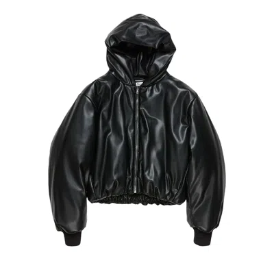 Pre-owned Acne Studios Leather Bomber Jacket 'black' | Women's Size 34