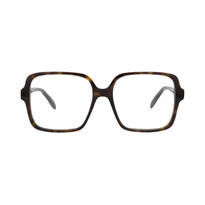 Pre-owned Alexander Mcqueen Square-frame Acetate Optical Frames 'havana Transparent' | Multi-color | Women's S