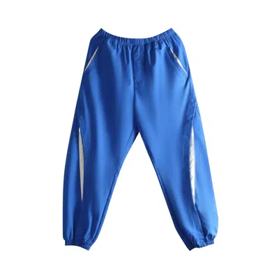 Pre-owned Ader Error Elastic Waist Cuffs White Side Stripes Pants 'blue' | Men's Size M