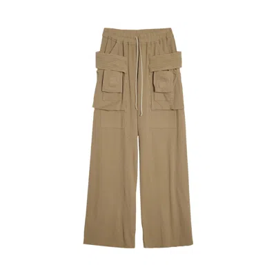 Pre-owned Rick Owens Drkshdw Cargo Drawstring Wide Pant 'dirty Pearl' | White | Men's Size Xl