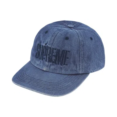 Pre-owned Supreme Splatter 6-panel 'denim' | Blue | Men's Size Onesize