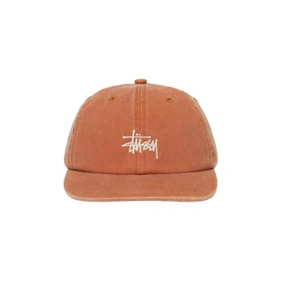 Pre-owned Stussy Low Pro Basic Washed Strapback 'rust Red' | Orange | Men's Size Onesize