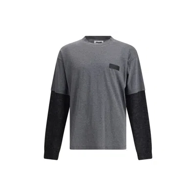 Magliano Double-sleeved Cotton Trauma T-shirt In Gray