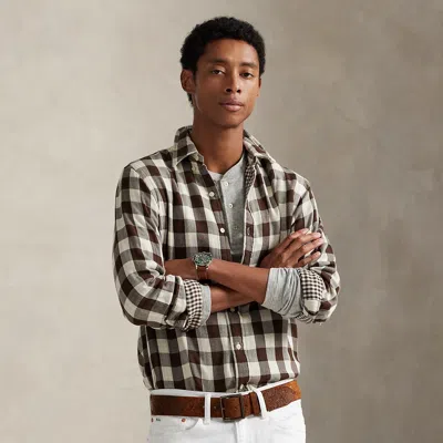 Ralph Lauren Classic Fit Plaid Double-faced Shirt In Multi