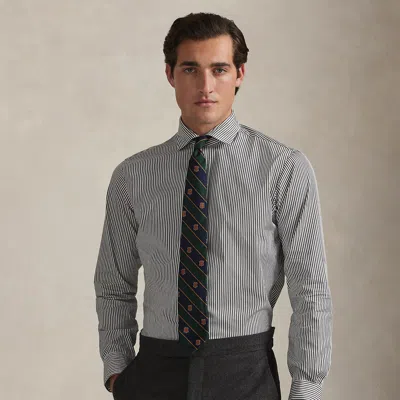 Ralph Lauren Classic Fit Striped Poplin Shirt In Blue