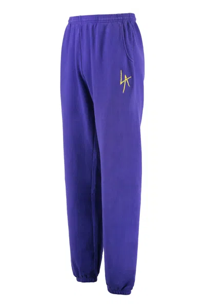 Local Authority La Slash Elasticated Track Pants In Purple