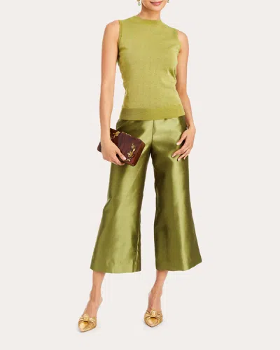 Mestiza Women's Soho Metallic Knit Top In Green