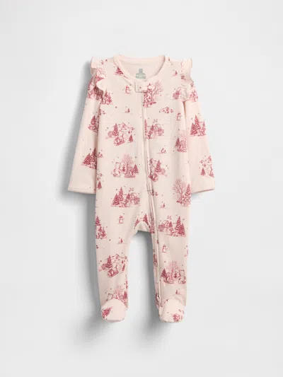 Gap Baby First Favorites Footed One-piece In Pink