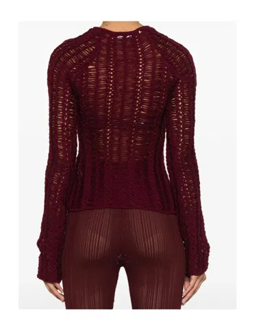 Séfr Open-knit Sweater In Brown