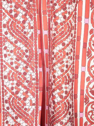 La Doublej La Double J Silk Twill Palazzo Pants With Cobra Pattern In Multi