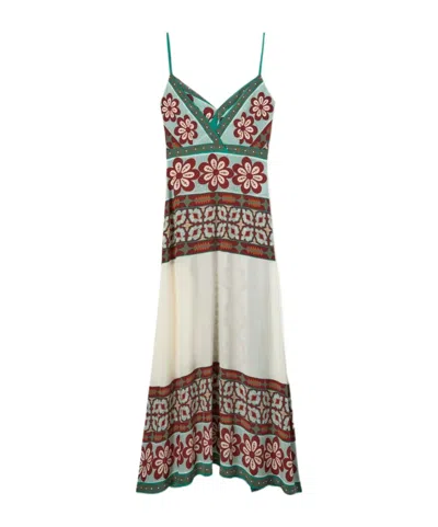 La Doublej Turn Around Wrap-effect Printed Silk-voile Midi Dress In Multi