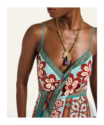 La Doublej Turn Around Wrap-effect Printed Silk-voile Midi Dress In Multi