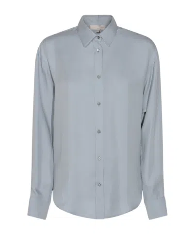 Antonelli Button-down Long-sleeved Shirt In Gray